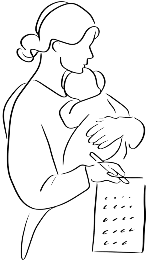 Ilustrație despre îngrijire personalizată pentru copil și familie